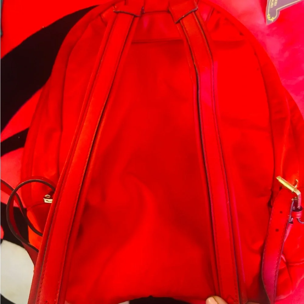 MICHAEL KORS MEDIUM JET SET RED BACKPACK 🎒W/ Gold Accents